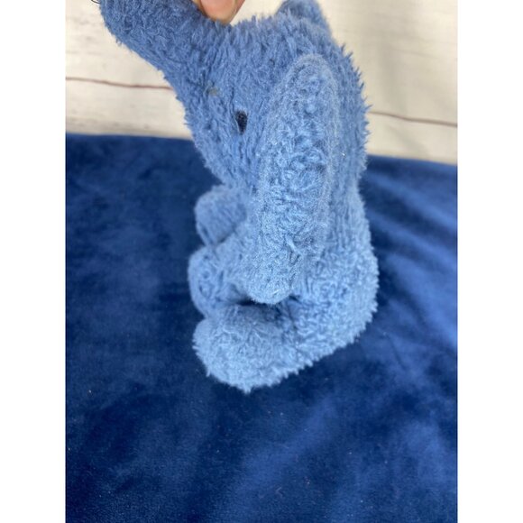 Janie and Jack Blue Elephant‎ Faux Fur Plush Rattle Soft Baby Toy Lovey 6" - Picture 4 of 8